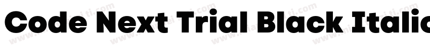 Code Next Trial Black Italic字体转换